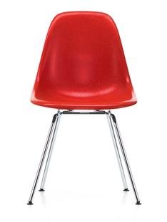 Eames Fiberglass Chair DSX, Eames classic red, Glanzchrom