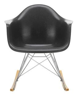Eames Fiberglass Armchair RAR, Eames elephant hide grey, Verchromt, Ahorn gelblich