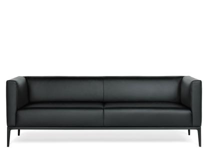 Jaan Sofa 780 3 Sitzer (H 70 x B 205 x T 78 cm)|Leder Select schwarz|Matt-pulverbeschichtet schwarz
